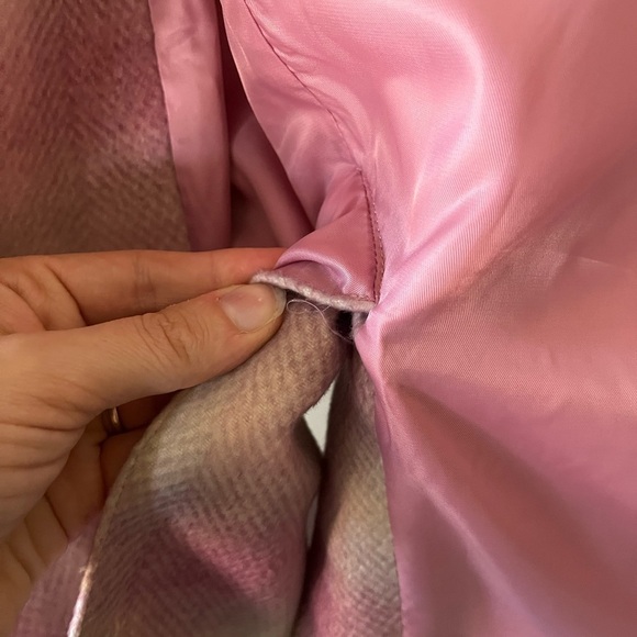 Avec Les Filles Raglan Walking Coat in Dusty Pink Plaid in Women’s Size S - Picture 11 of 16